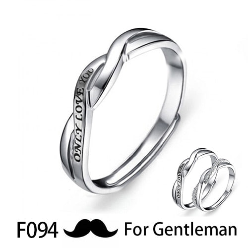 Couple Pledge Love Token Re sizable Ring Sets