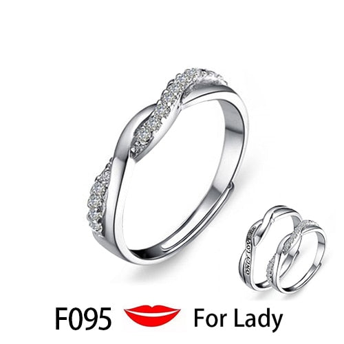 Couple Pledge Love Token Re sizable Ring Sets