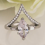 White Shiny Cubic Zirconia Ring Fashion Ladies Engagement Ring