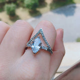 White Shiny Cubic Zirconia Ring Fashion Ladies Engagement Ring