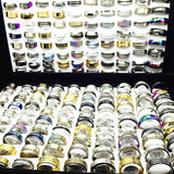 Wholesale Bulk Lots 50pcs Rings Mix Styles Top unisex Fashion Rings