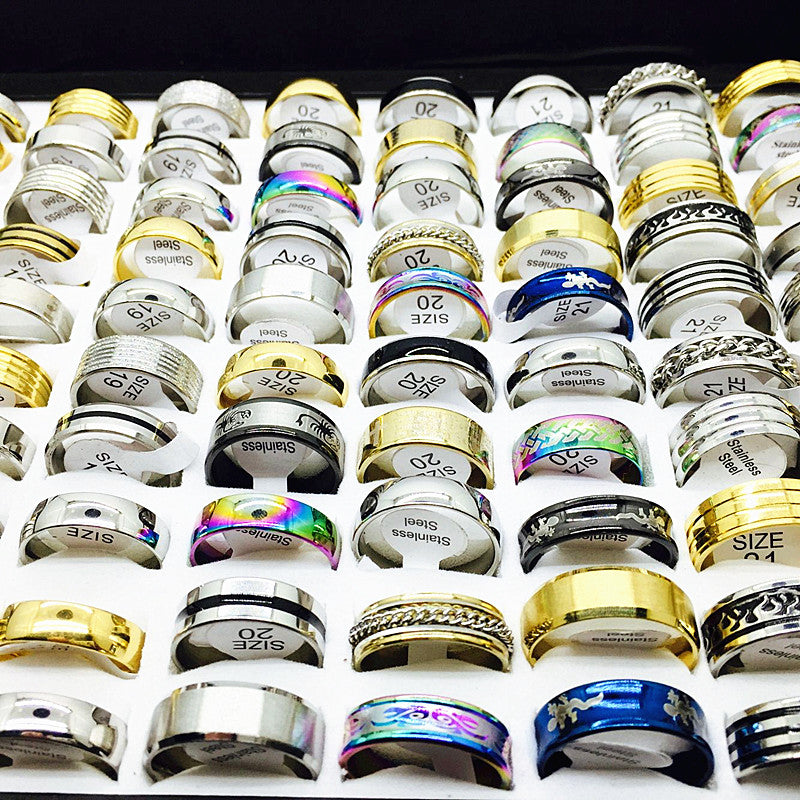 Wholesale Bulk Lots 50pcs Rings Mix Styles Top unisex Fashion Rings