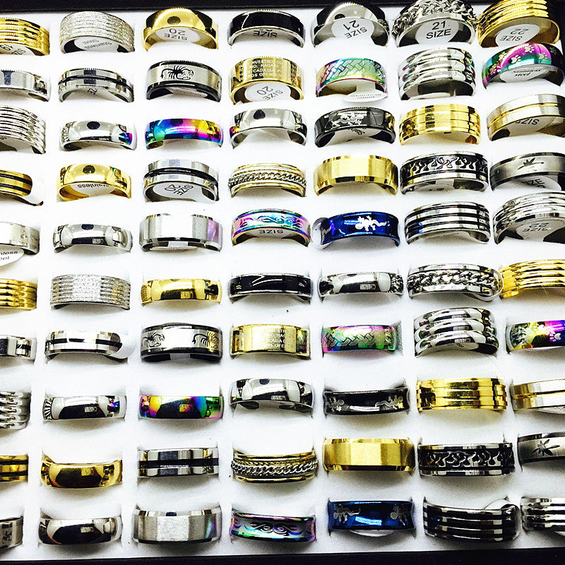 Wholesale Bulk Lots 50pcs Rings Mix Styles Top unisex Fashion Rings