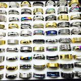Wholesale Bulk Lots 50pcs Rings Mix Styles Top unisex Fashion Rings