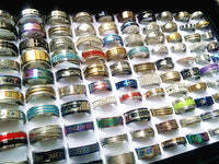 wholesale bulk lots 50pcs mix styles high quality stainless steel Unisex fashion wedding party jewelry rings