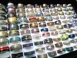 wholesale bulk lots 50pcs mix styles high quality stainless steel Unisex fashion wedding party jewelry rings