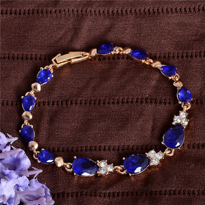 Romantic Zirconia Leaf Bracelet