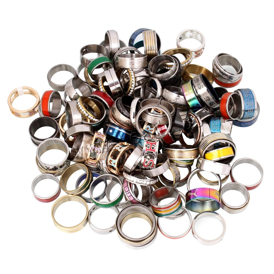 Wholesale 100 pcs/box Geometric Design mixed styles men/women Ring