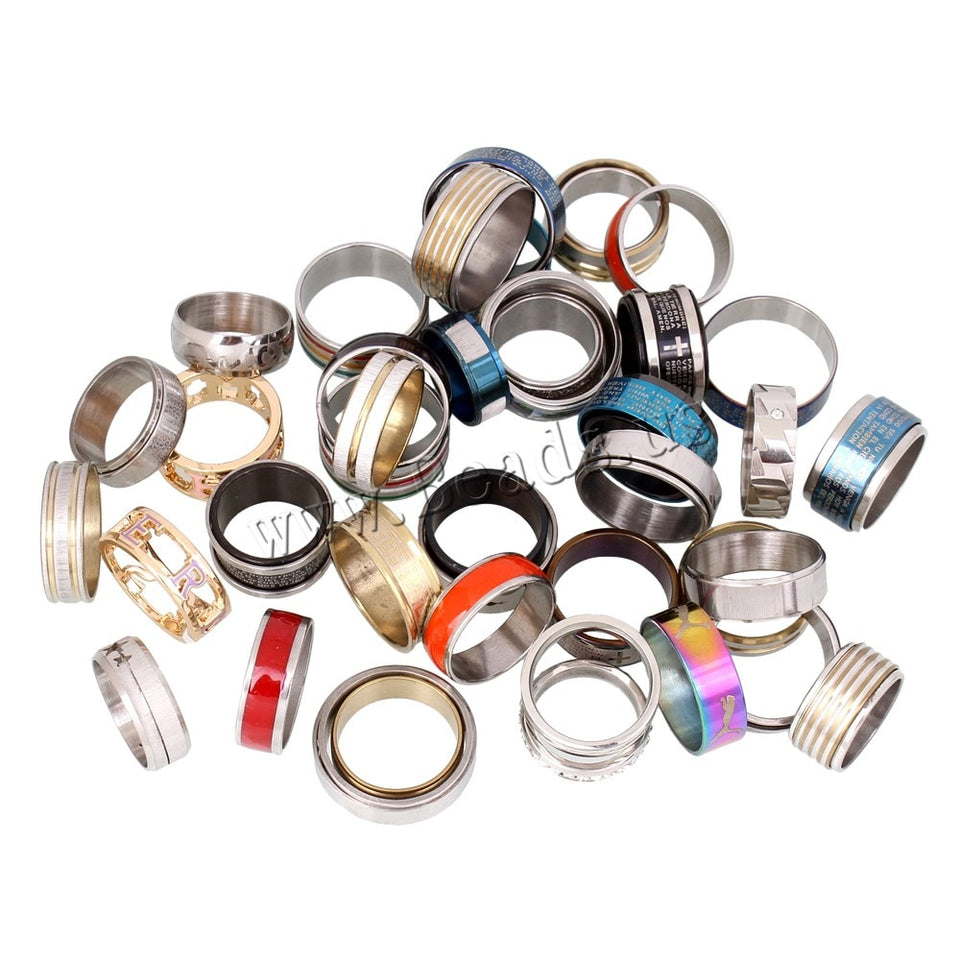 Wholesale 100 pcs/box Geometric Design mixed styles men/women Ring