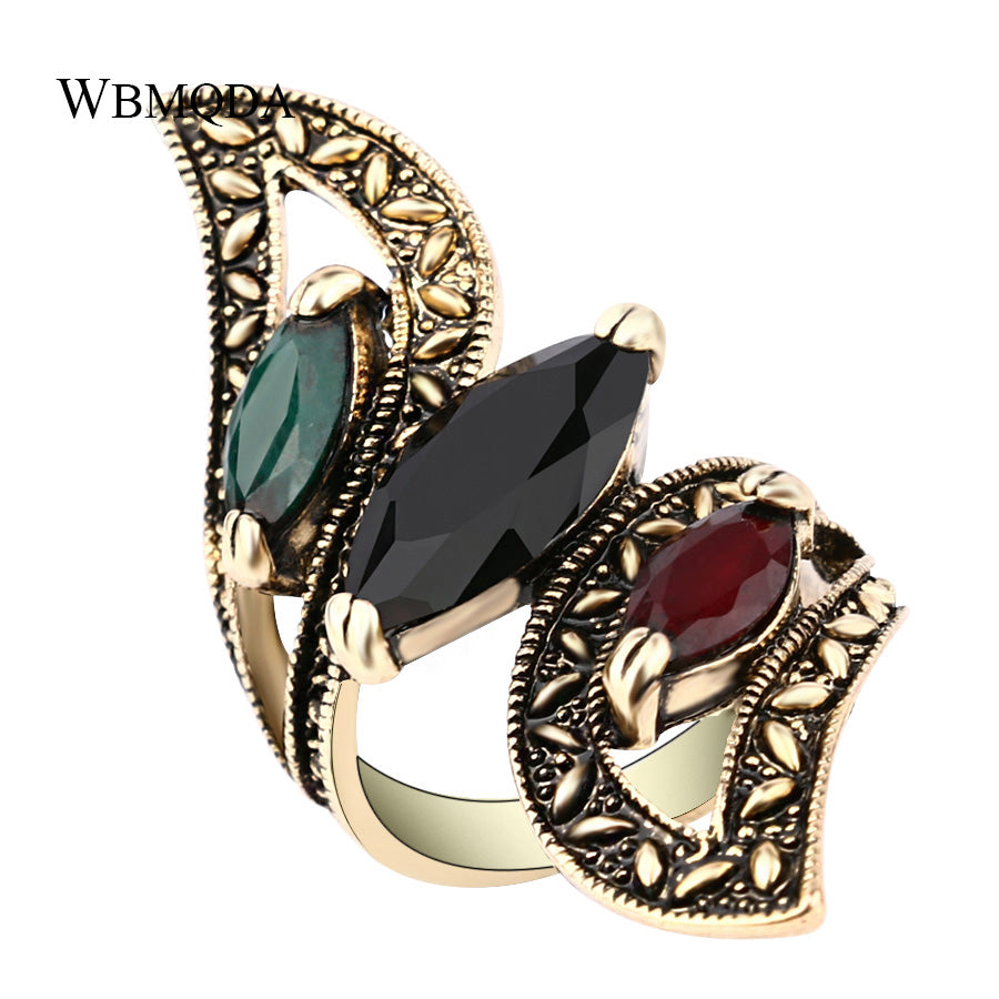Antique Gold Gemini Rings For Women