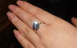 LuLu 925 sterling Silver AAAAA Zircon Engagement Rings