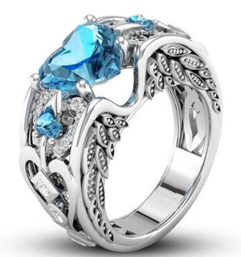 Princess Heart Zircon Engagement Rings