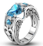 Princess Heart Zircon Engagement Rings