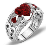 Princess Heart Zircon Engagement Rings