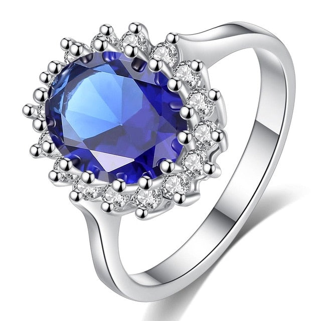 Fashion Flower AAA Cubic Wedding Rings for Women