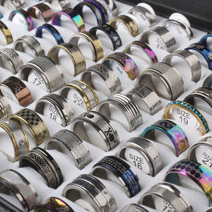 Wholesale 100 pcs/box Geometric Design mixed styles men/women Ring