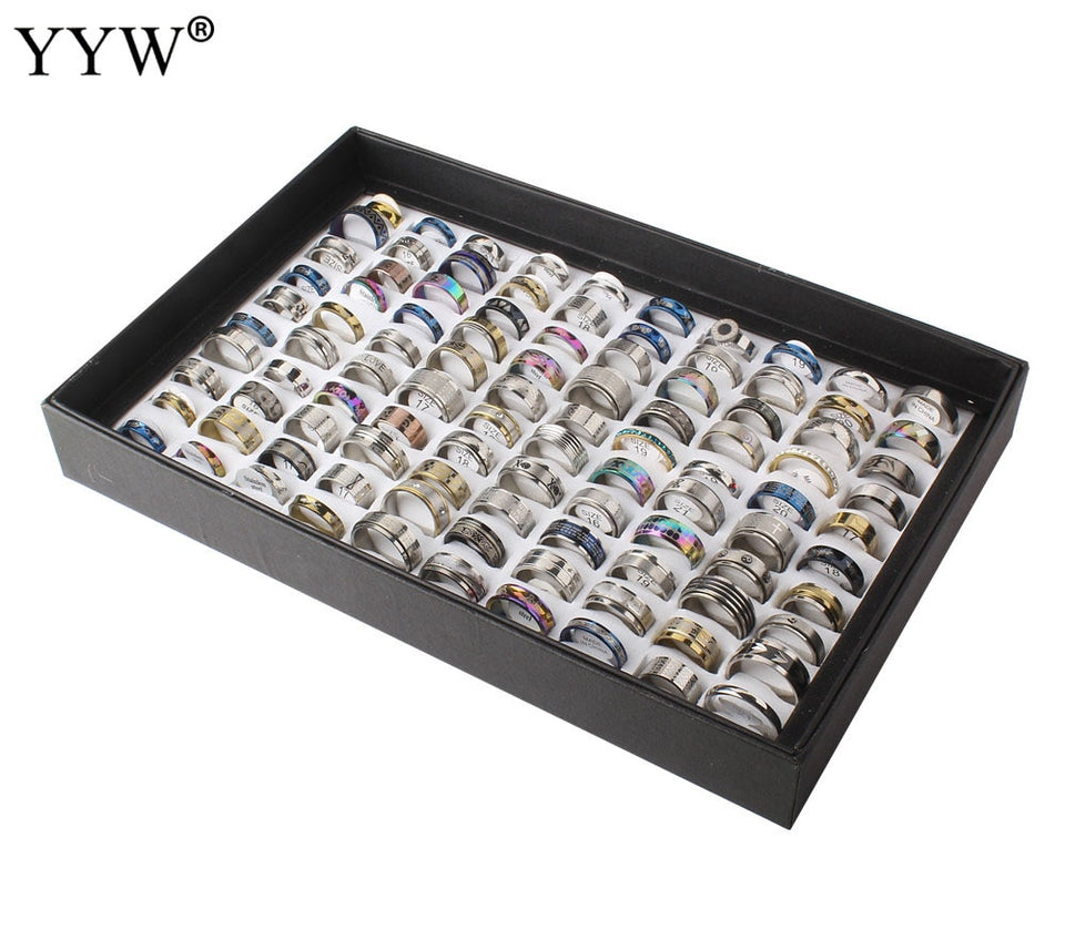 Wholesale 100 pcs/box Geometric Design mixed styles men/women Ring