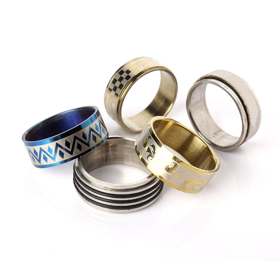 Wholesale 100 pcs/box Geometric Design mixed styles men/women Ring