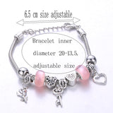 Romantic Love Heart Key and Lock Bracelet