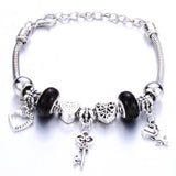Romantic Love Heart Key and Lock Bracelet