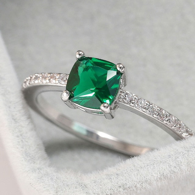 Sky Blue Stone Ring Wedding Engagement Gift