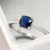 Sky Blue Stone Ring Wedding Engagement Gift