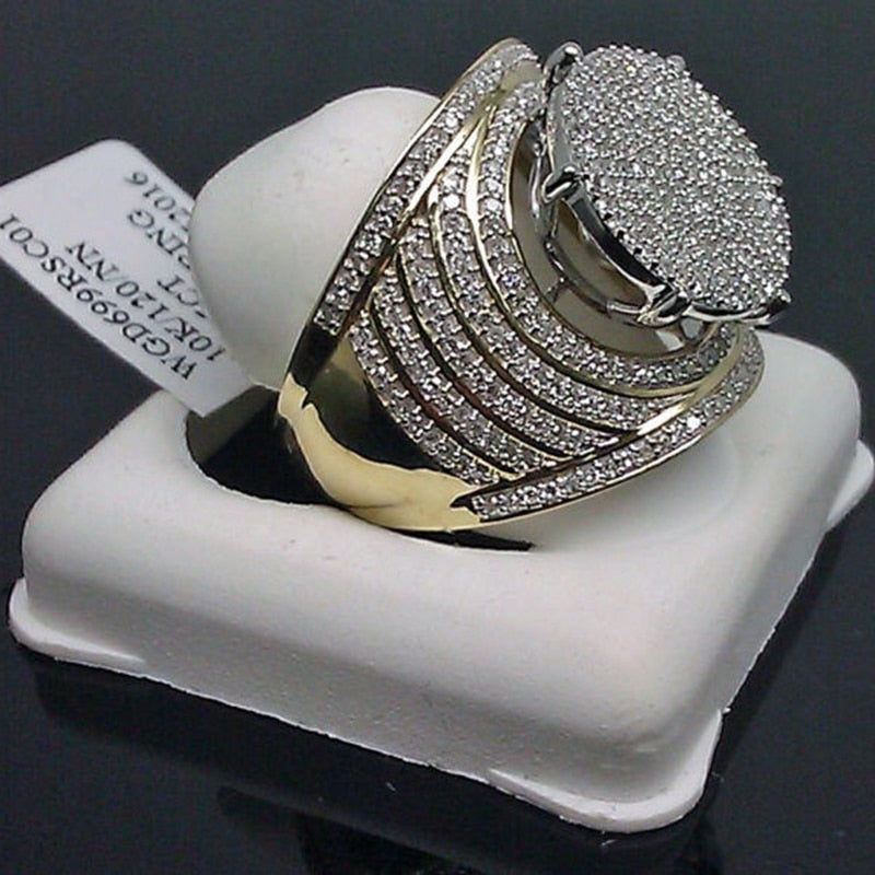Full Cubic Zircon Bling Iced Out Men/women Ring